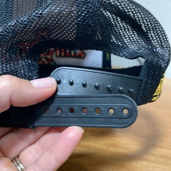 Red Dirt Hat Co. Johnny Phoenix Flat Bill Trucker Hat Cap Black Turquoise Orange - Picture 11 of 11